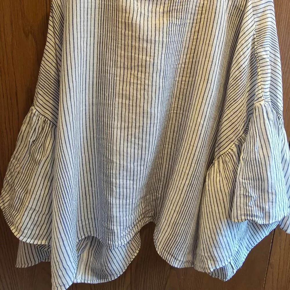 Universal Thread Navy & White Striped Flared Sleeve Tunic - Picture 5 of 5